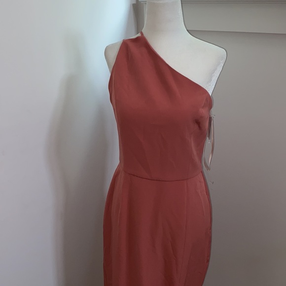 NWOT WAYF The Lenore One Shoulder Column Dress - Picture 8 of 15